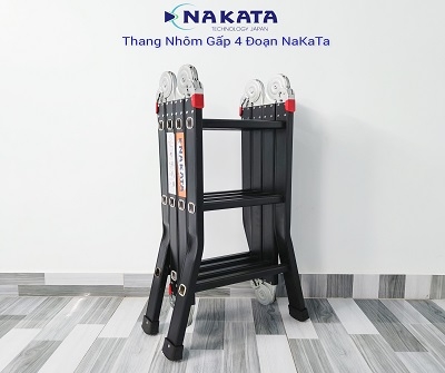 Bản cao cấp - Thang nhôm 4 khúc NAKATA VN03C - 3.6m