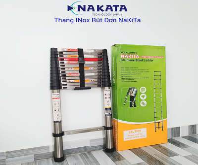 Thang INOX rút đơn NAKITA TM154 - 5.4m