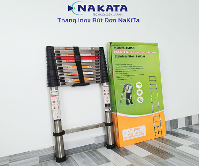 Thang INOX rút đơn NAKITA TM150 - 5.0m