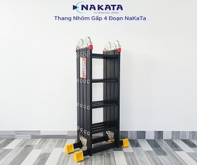 Bản cao cấp - Thang nhôm 4 khúc NAKATA VN04B - 4.7m