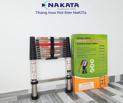 Thang INOX rút đơn NAKITA TM132 - 3.2m