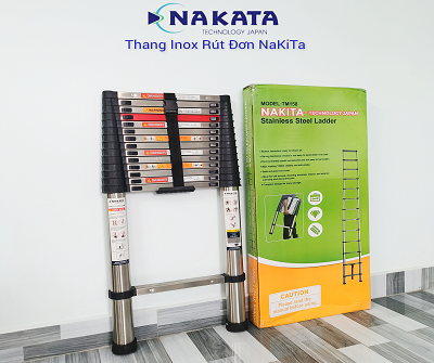 Thang INOX rút đơn NAKITA TM158 - 5.8m