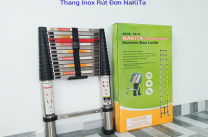 Thang INOX rút đơn NAKITA TM144 - 4.4m