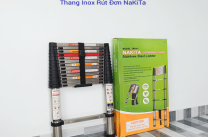 Thang INOX rút đơn NAKITA TM141 - 4.1m